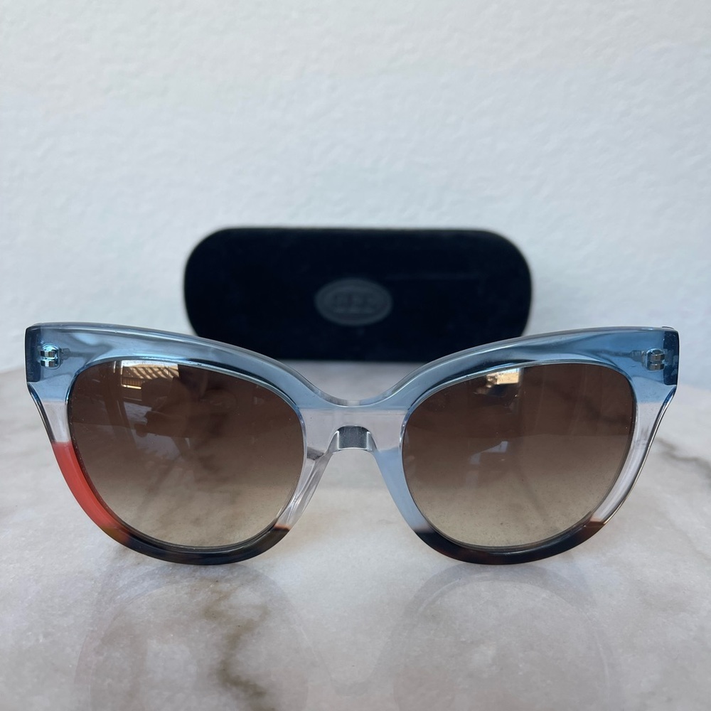 Stylish Blue and Brown Sunglasses